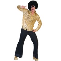 goud disco shirt hemd studio 54 kleding