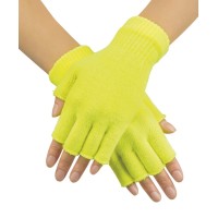 vingerloze neon handschoenen fluo geel