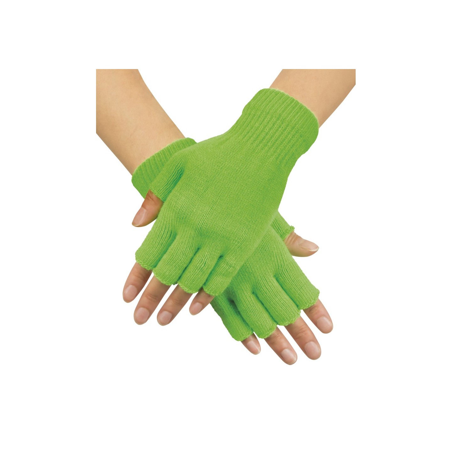 vingerloze neon handschoenen fluo groen