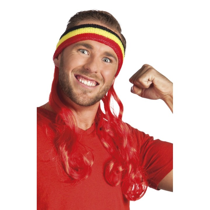 Zweetband België met rood haar