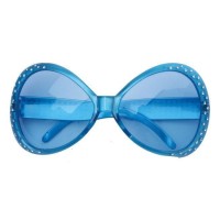 Feestbril blauwe bril carnaval partybril