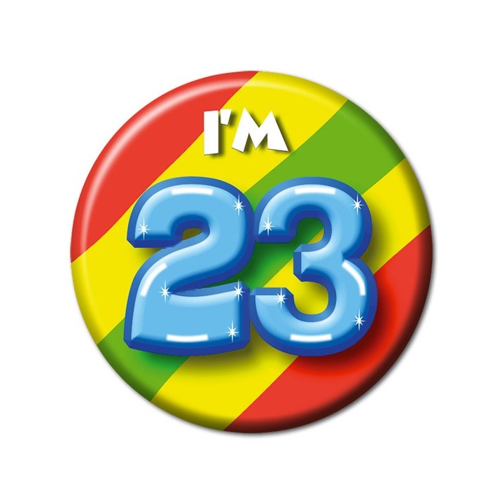 button 23 jaar verjaardag