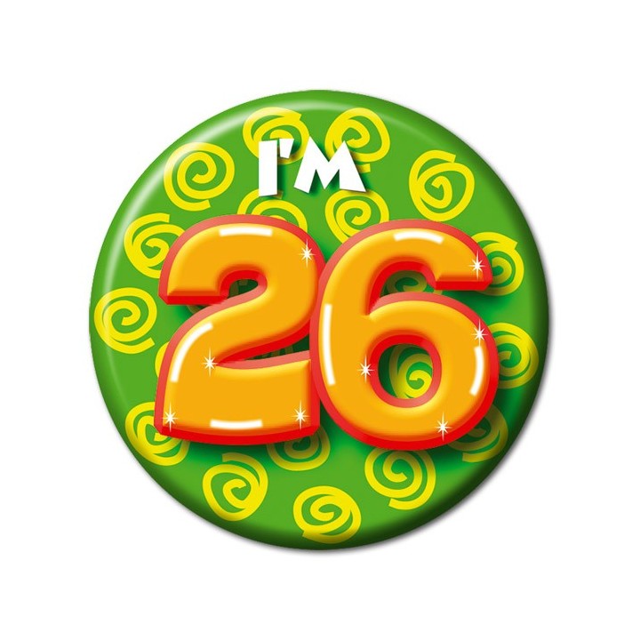 button 26 jaar verjaardag