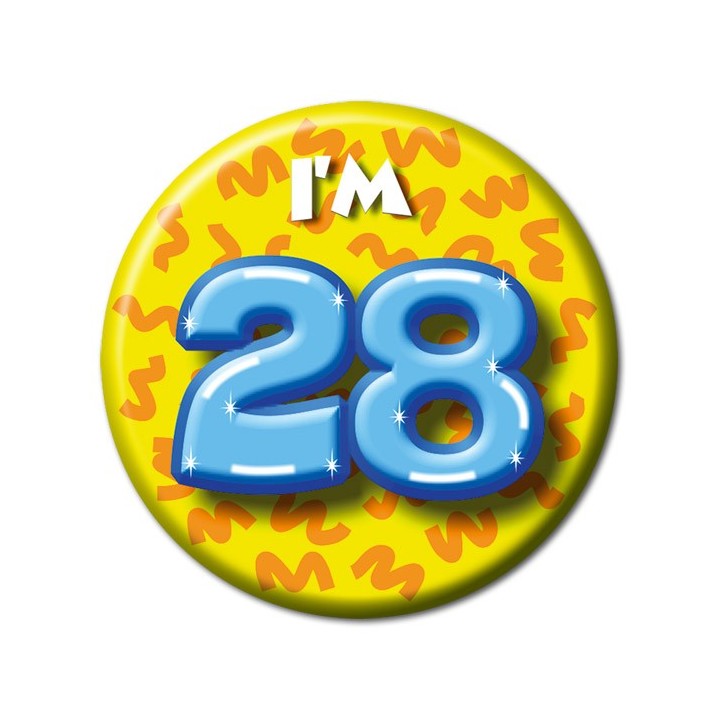 button 28 jaar verjaardag
