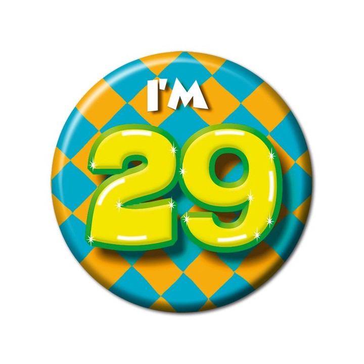 button 29 jaar verjaardag