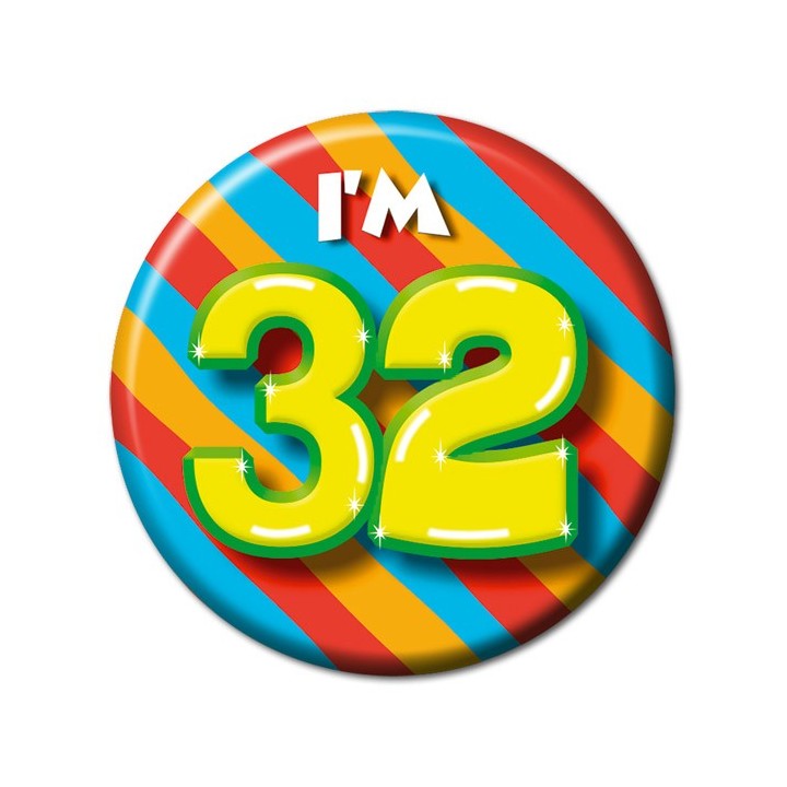 button 32 jaar verjaardag