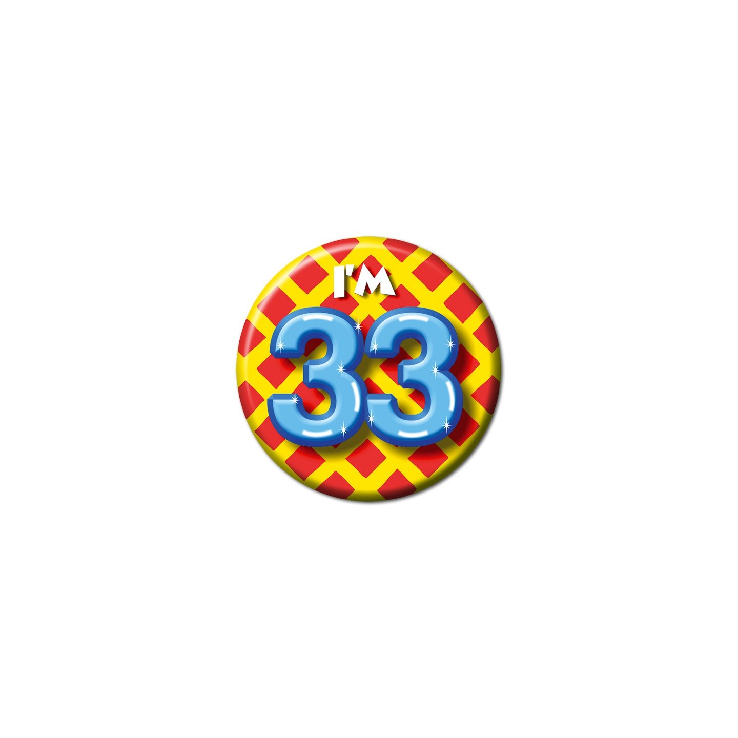 button 33 jaar verjaardag