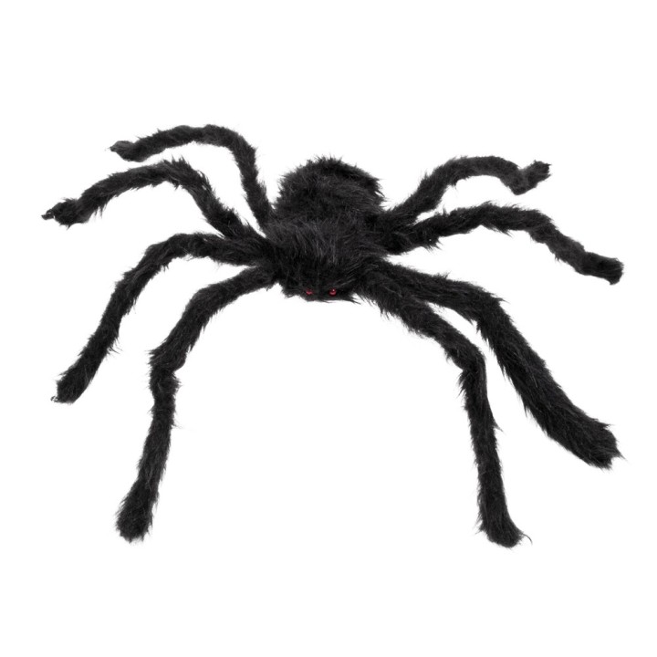 grote nep spin harig zwart halloween decoratie versiering