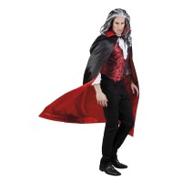 zwarte rode cape halloween vampier dracula kleding kostuums