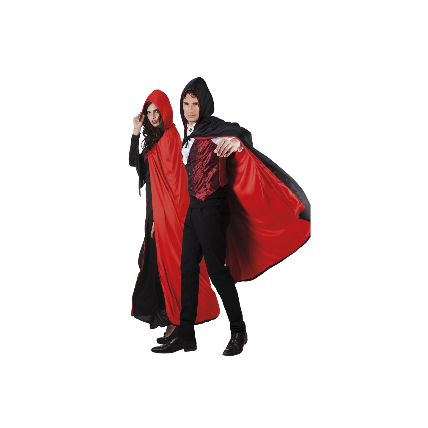 halloween Cape zwart rood kleding kostuums
