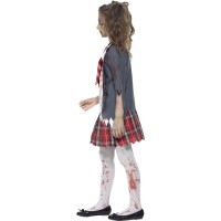 Zombie schoolmeisje kostuum pak halloween kleding