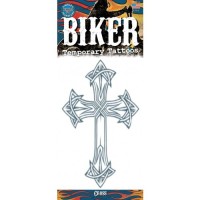 Tijdelijke plak nep tattoo Biker Cross