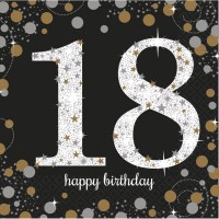 Verjaardag servetten 18 jaar (16st)