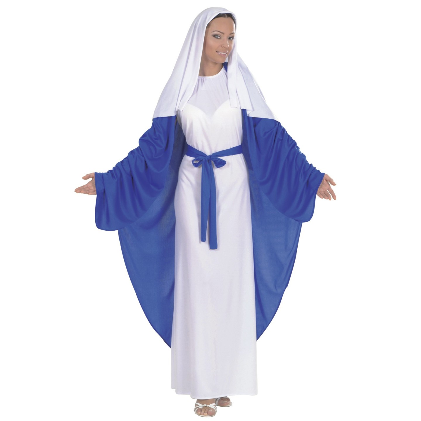 Maagd Maria kerststal kostuum dames heilige moeder kerstkleding