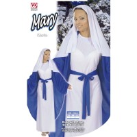 Maagd Maria kerststal kostuum dames heilige moeder kerstkleding