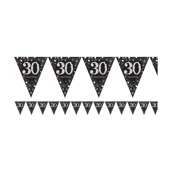Verjaardag slinger vlaggenlijn 30 jaar decoratie 30ste