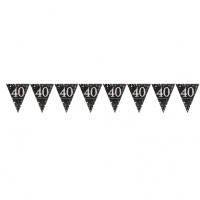 Verjaardag slinger vlaggenlijn 40 jaar versiering decoratie 40ste ste