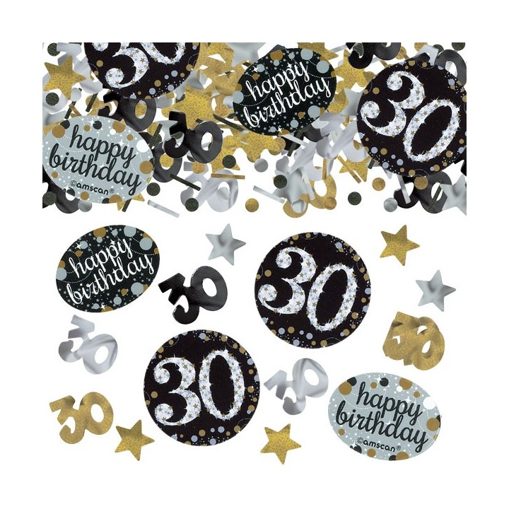 Verjaardag tafel confetti 30 jaar tafeldecoratie versiering feestartikelen