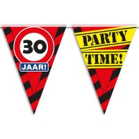 Verjaardag slinger 30 jaar verkeersbord versiering feestartikelen decoratie vlaggenlijn