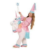 Instap kostuum kind eenhoorn opblaaspak opblaasbaar jump in ride on carnavalskleding verkleedkledij