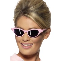 Jaren 50 zonnebril Rock & roll bril roze