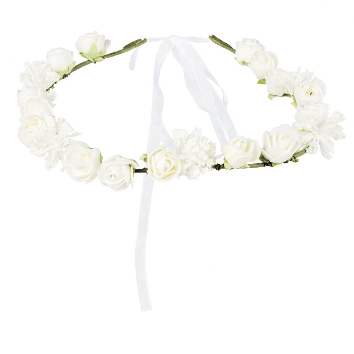 witte Bloemen haarband hoofband 