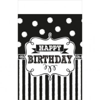 verjaardag versiering zwart wit decoratie happy birthday
