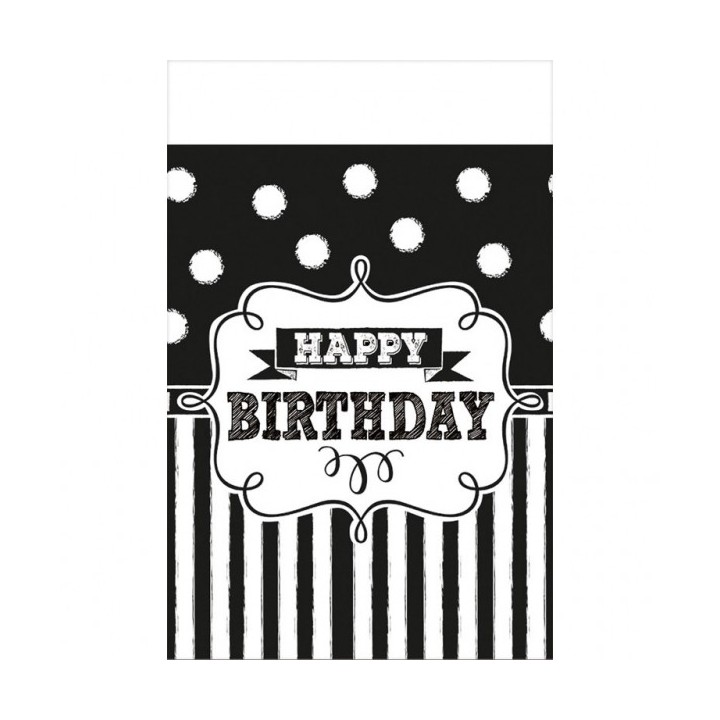 verjaardag versiering zwart wit decoratie happy birthday