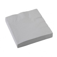 Zilveren servetten papier zilver thema