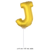 Letter ballon goud letter j 41cm