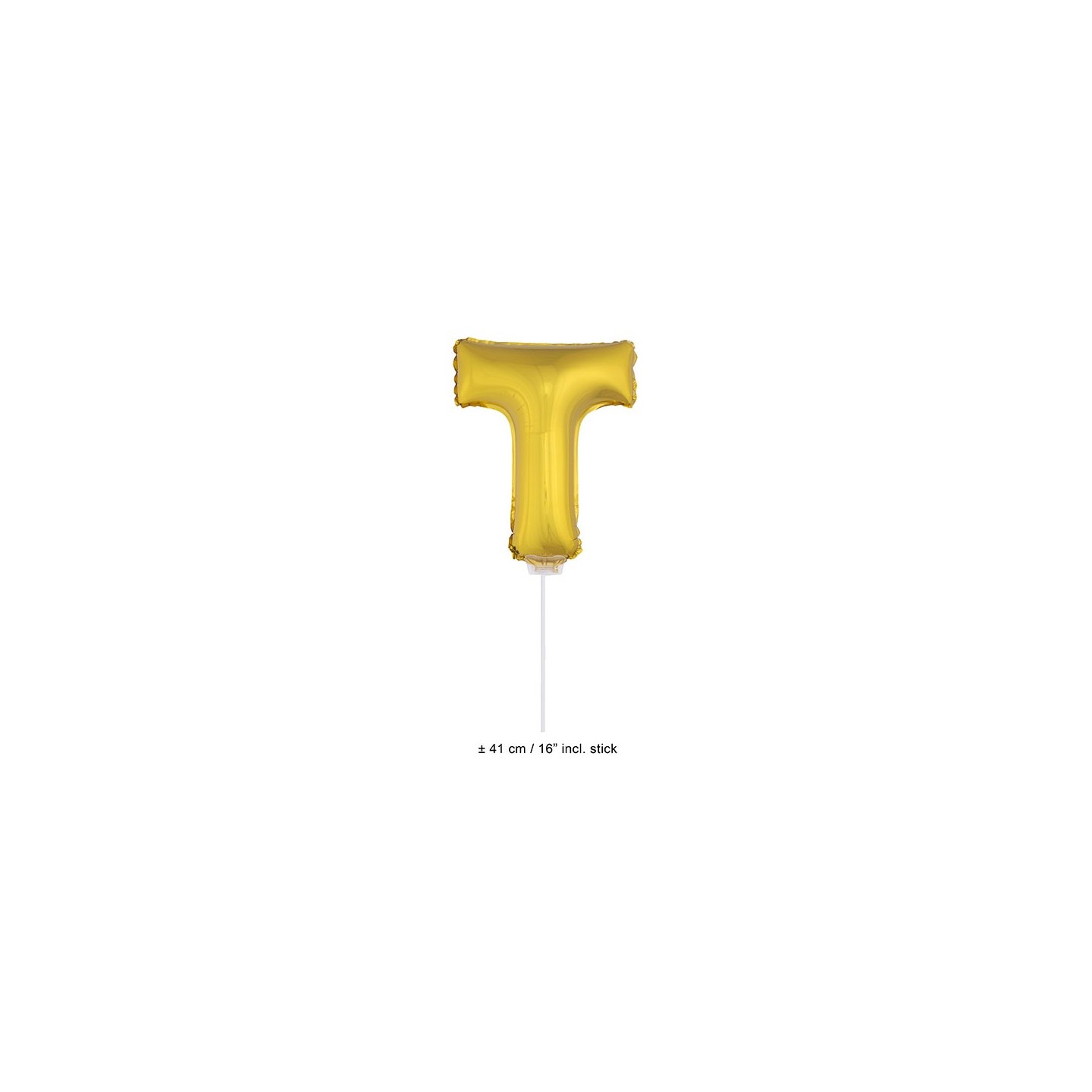 Letter ballon goud letter t 41cm