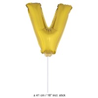 Letter ballon goud letter v 41cm