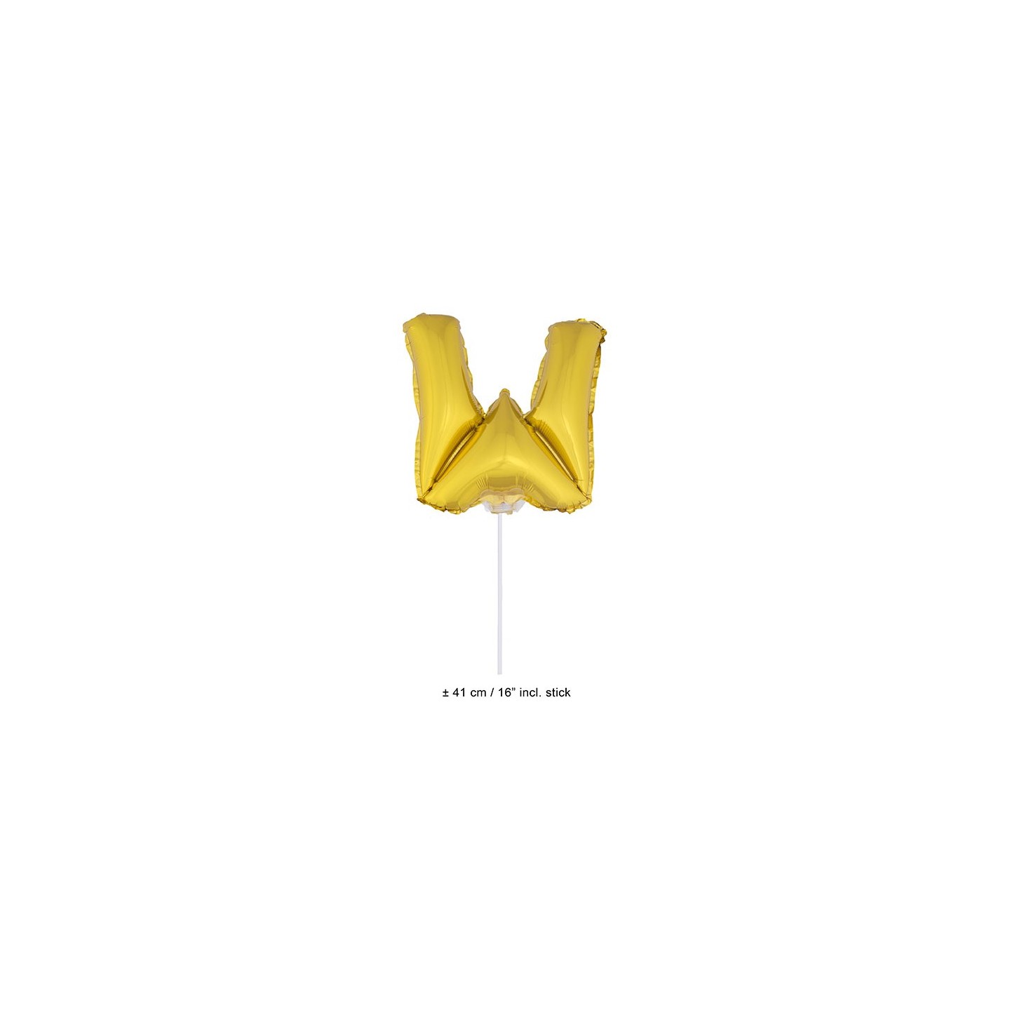 Letter ballon goud letter w 41cm