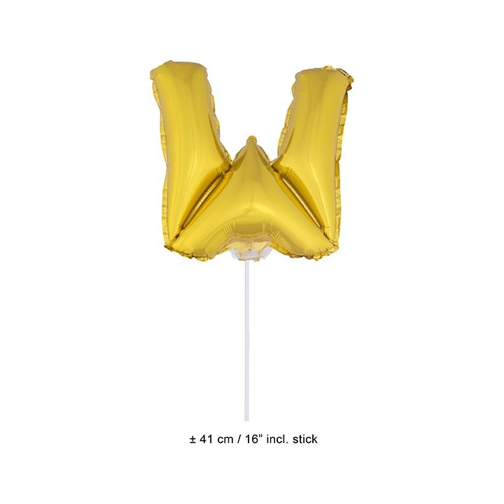 Letter ballon goud letter w 41cm