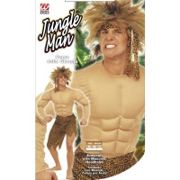 jungle man kostuum outfit party holbewoner