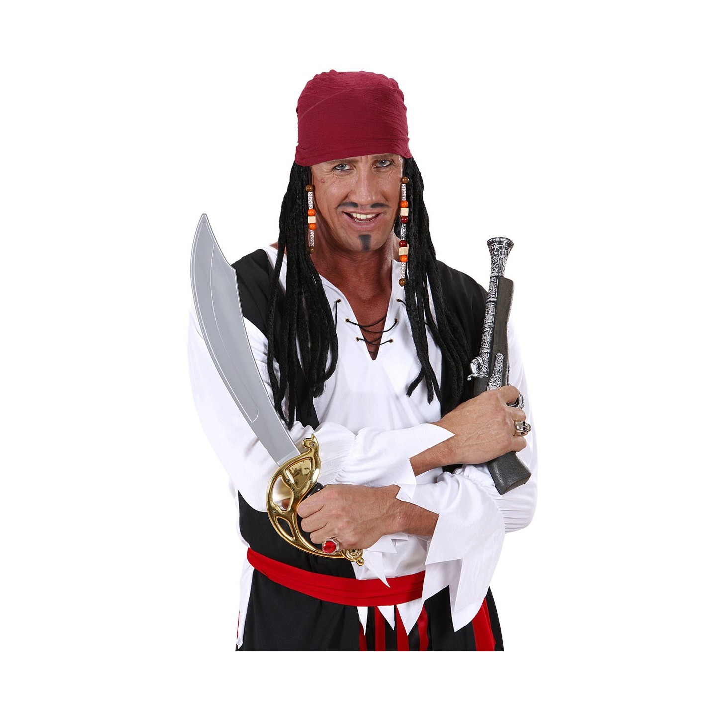 pruik piraat jack sparrow pirates caribean