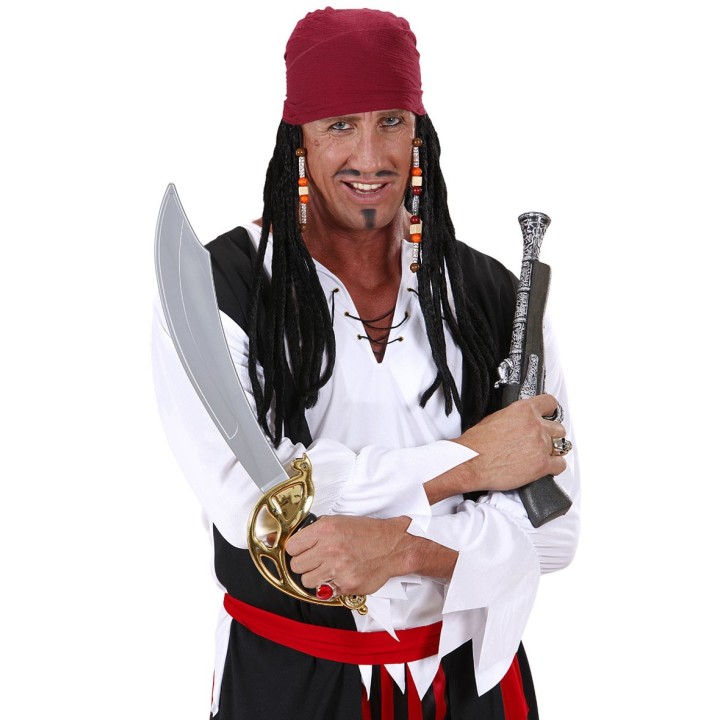 pruik piraat jack sparrow pirates caribean