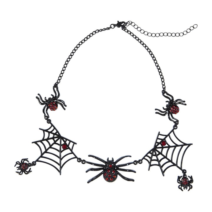 halloween heksen accessoires halsketting spinnen