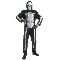 Skelet pak kind jumpsuit met skelet masker