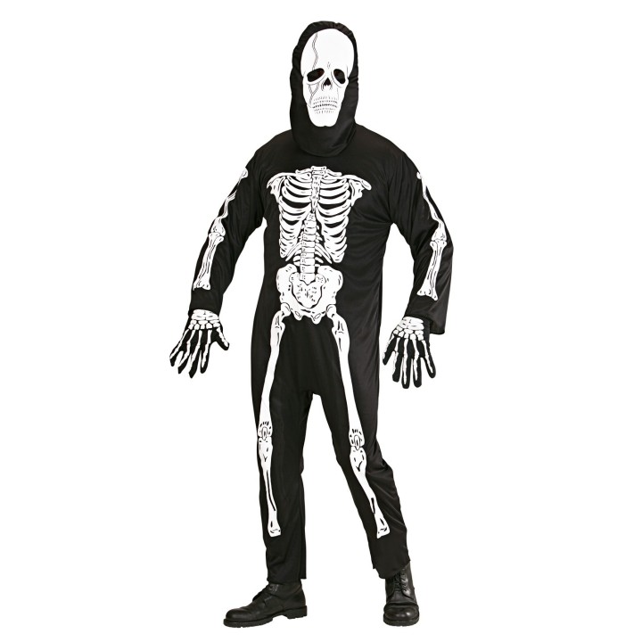 Skelet kostuum heren halloween pak