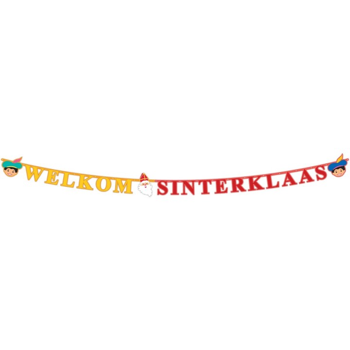 Letterslinger welkom Sinterklaas  versiering decoratie