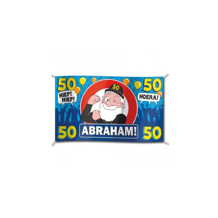 Spandoek vlag 50 jaar Abraham versiering