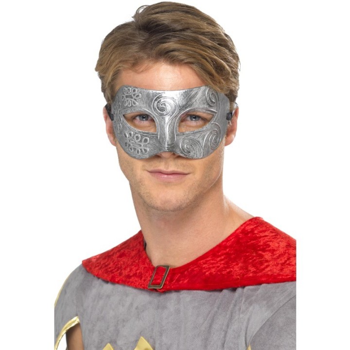 venetiaans masker oogmasker heren zilver metallic