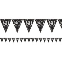 Verjaardag slinger vlaggenlijn 80 jaar
