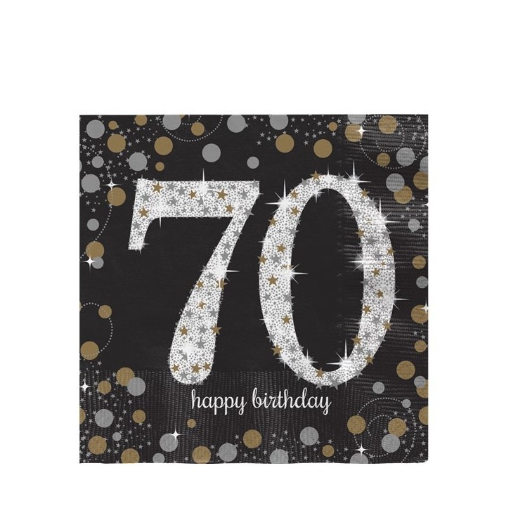 Verjaardag servetten 70 jaar versiering tafeldecoratie