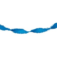 Crepe Draaiguirlande 24m Blauw