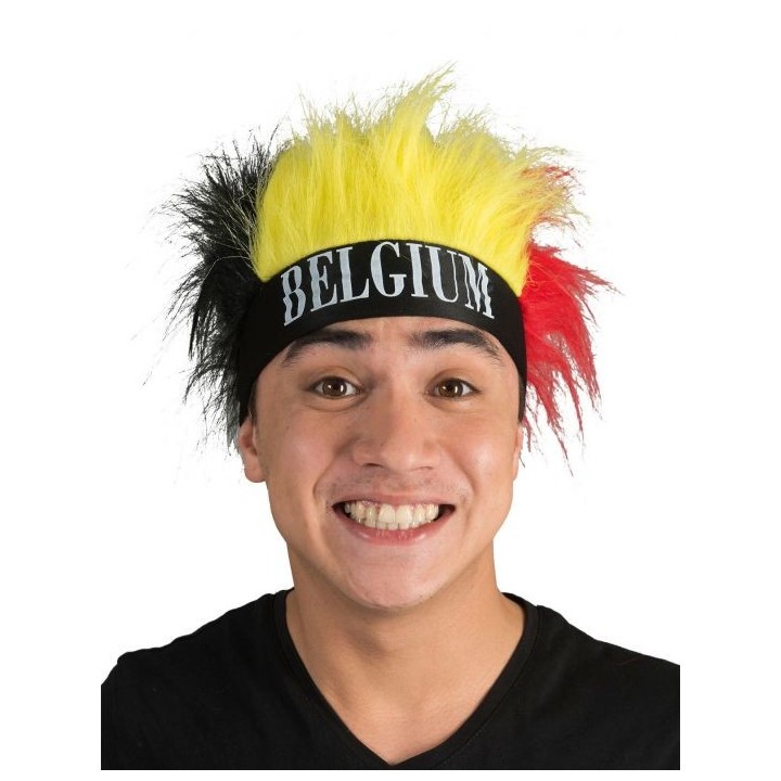België haarband met pruik rode duivel fanartikelen
