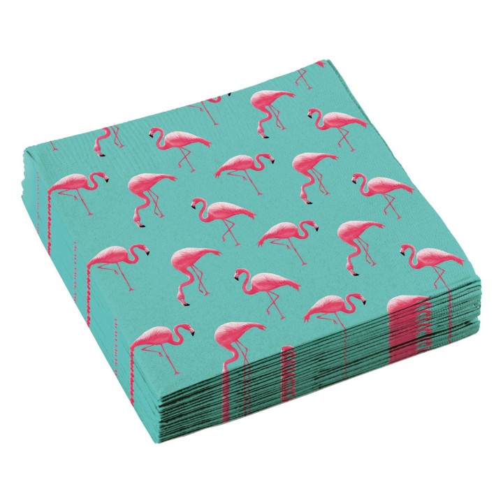 papieren flamingo servetten hawaii themafeest versiering