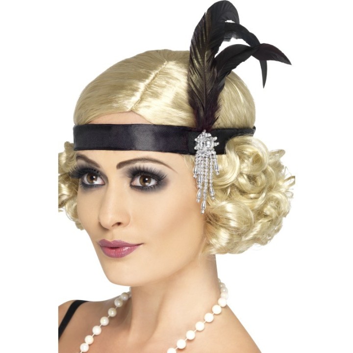 jaren 20 hoofdband Charleston haarband veren