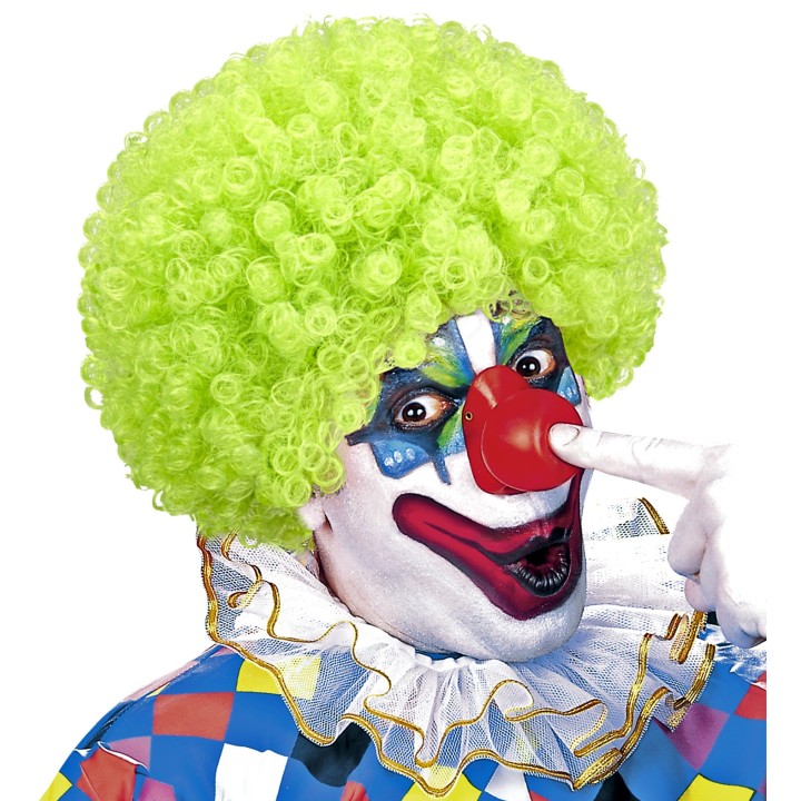 Clownspruik groen krullen carnavalspruiken feestpruiken